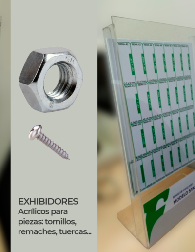 exhibidores acrílicos para ferreterías, diseño de taimatheus